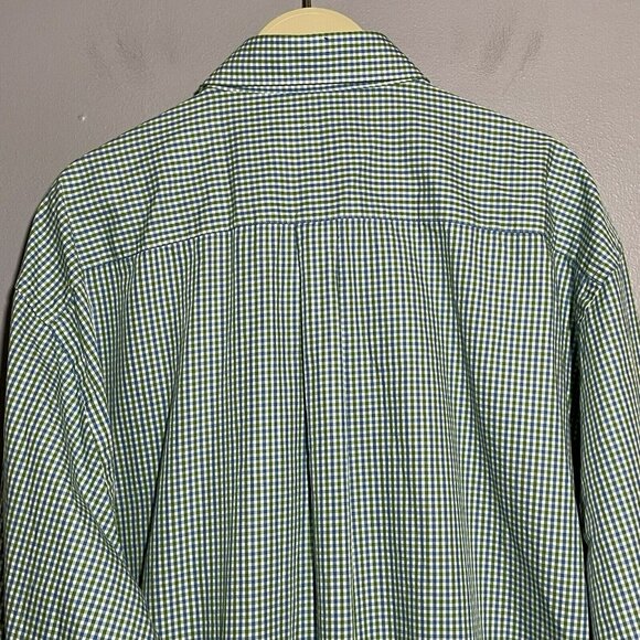 Peter Millar Shirt Dress Button Men XXL Checker Workwear Preppy Casual Office - Picture 8 of 10